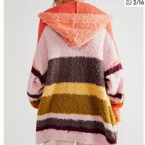 LIKE NEW FREE PEOPLE dream team striped oversized cardigan size XS - Picture 8 of 9